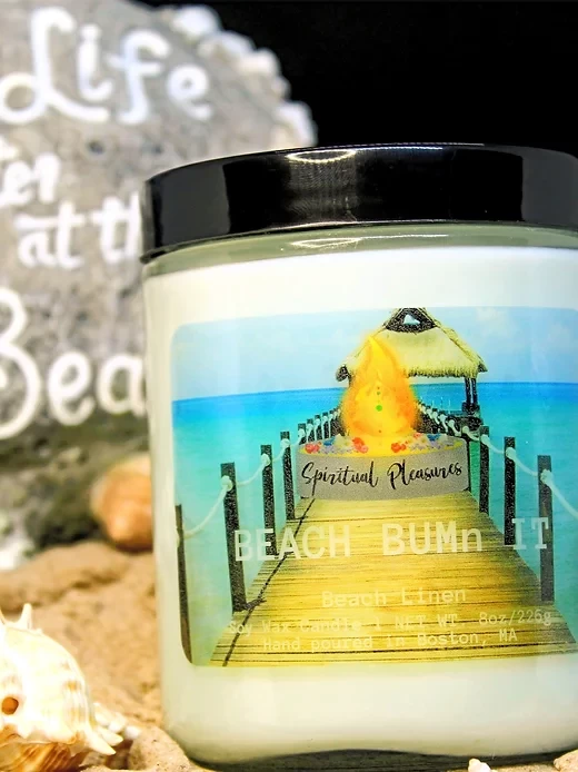 4oz Scented Candle "BEACH BUMn IT"